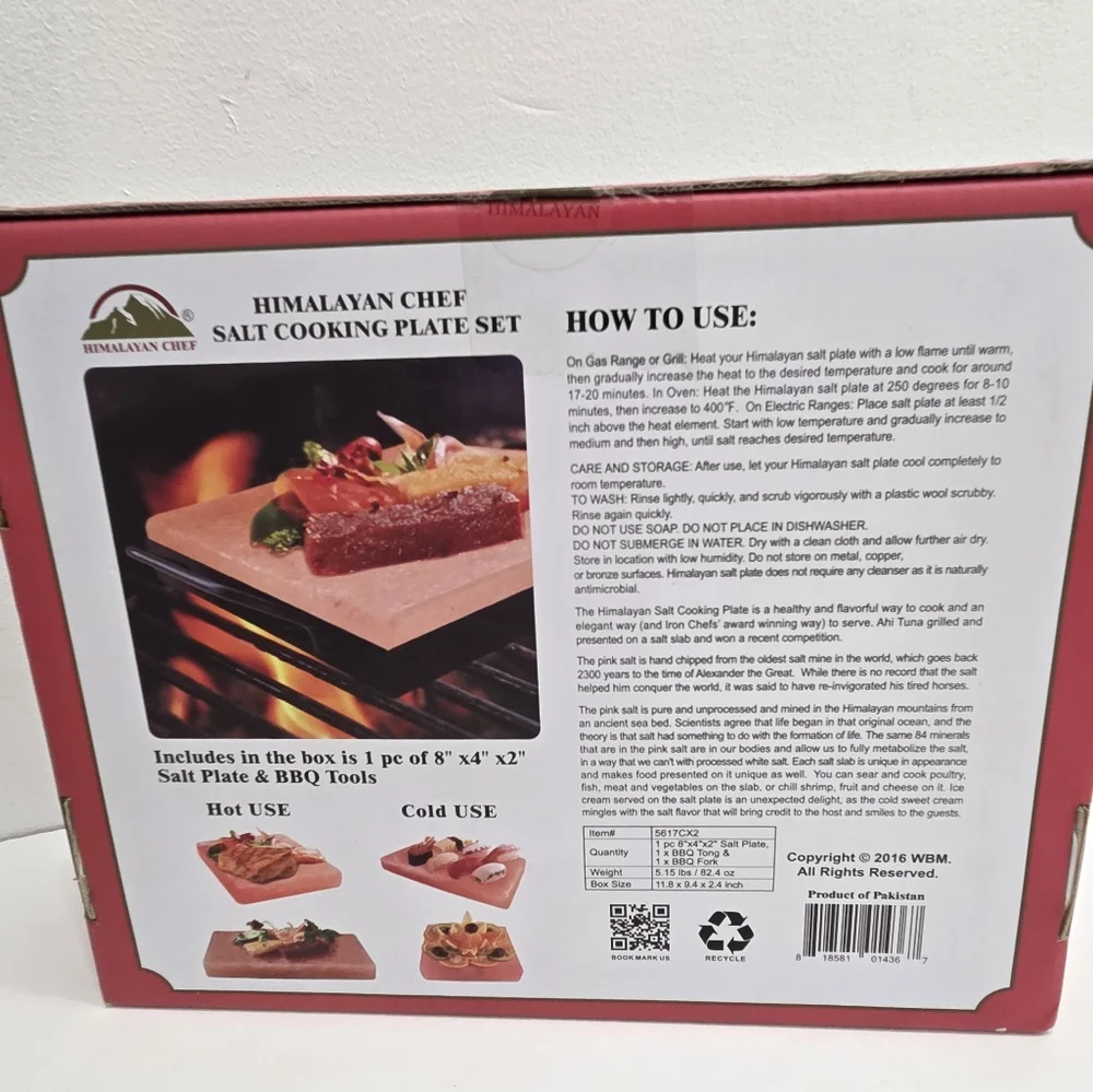 HIMALAYAN CHEF SALT COOKING PLATE SET